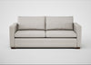 Palermo 3 Seater Sofa Leather Grain White 000 / Walnut and Brass