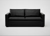 Palermo 3 Seater Sofa Leather Stonewash Black 263 / Black