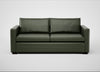 Palermo 3 Seater Sofa Leather Stonewash Vintage Green 278 / Black