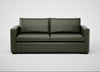 Palermo 3 Seater Sofa Leather Stonewash Vintage Green 278 / Walnut