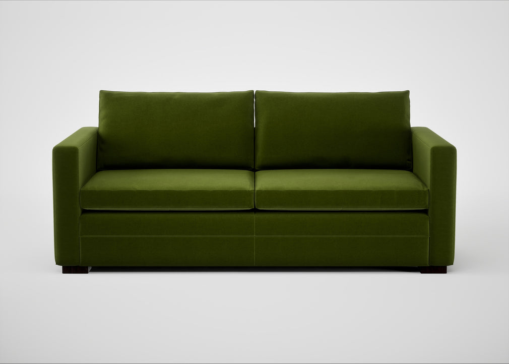 Palermo 3 Seater Sofa Nobilis Velvet Leaf / Black