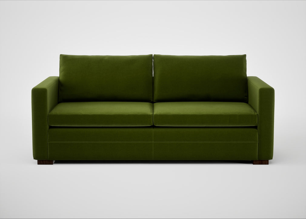 Palermo 3 Seater Sofa Nobilis Velvet Leaf / Walnut