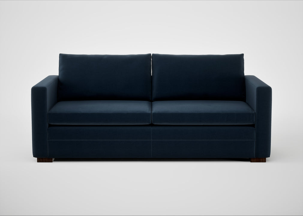 Palermo 3 Seater Sofa Nobilis Velvet Night / Walnut and Brass