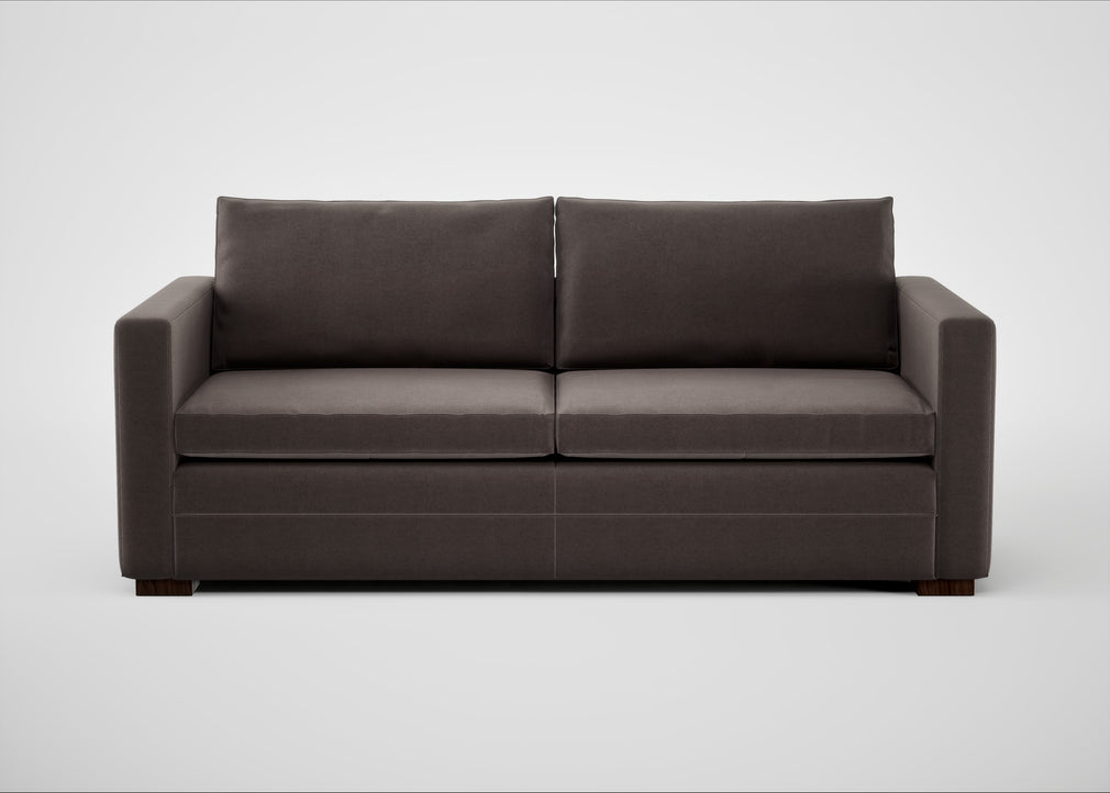 Palermo 3 Seater Sofa Nobilis Velvet Sable / Walnut and Brass
