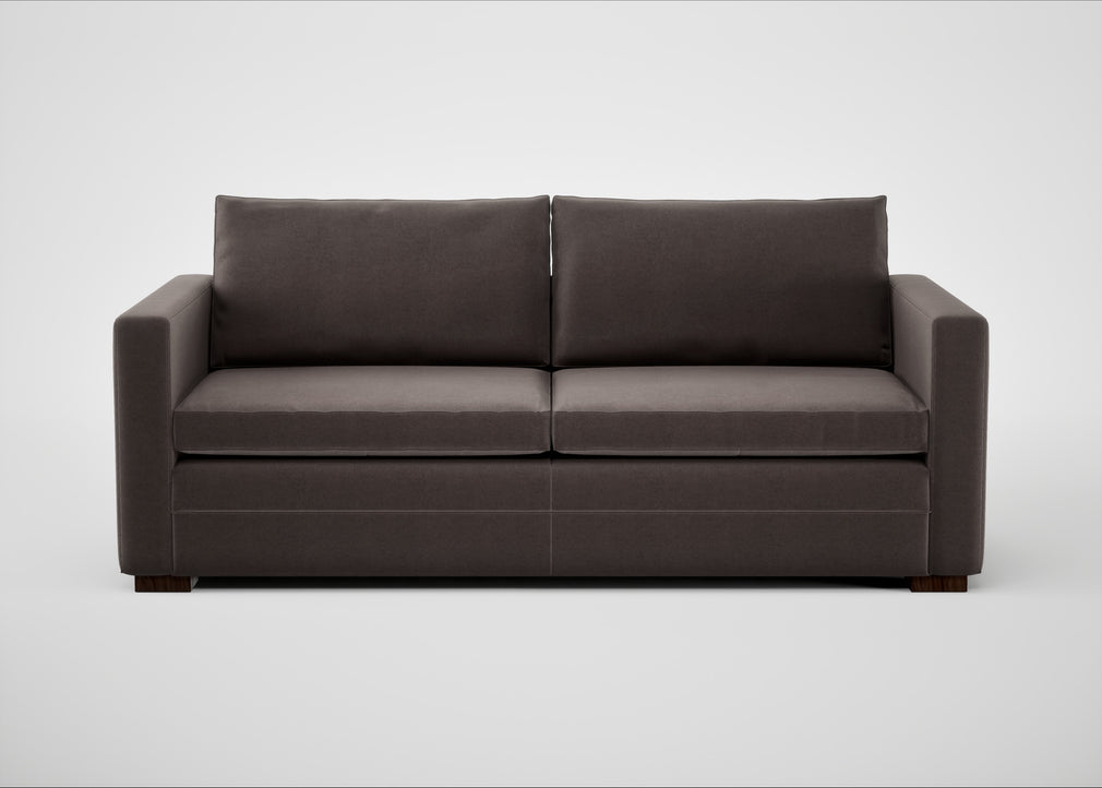 Palermo 3 Seater Sofa Nobilis Velvet Sable / Walnut