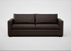 Palermo 4 Seater Sofa Leather Grain Chocolate 066 / Black