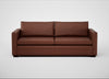 Palermo 4 Seater Sofa Leather Grain Dark Brown 068 / Black