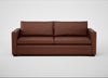 Palermo 4 Seater Sofa Leather Grain Dark Brown 068 / Walnut