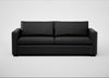 Palermo 4 Seater Sofa Leather Grain Graphite 063 / Black