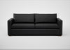 Palermo 4 Seater Sofa Leather Grain Graphite 063 / Walnut
