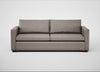 Palermo 4 Seater Sofa Leather Grain Light Grey 060 / Walnut and Brass