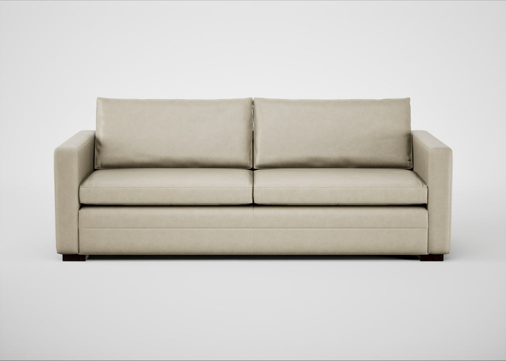 Palermo 4 Seater Sofa Leather Grain Storm 006 / Black