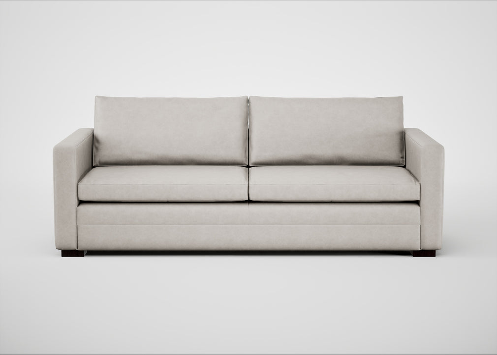Palermo 4 Seater Sofa Leather Grain White 000 / Black