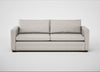 Palermo 4 Seater Sofa Leather Grain White 000 / Walnut and Brass