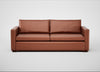 Palermo 4 Seater Sofa Leather Stonewash Light Brown 274 / Walnut
