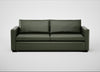 Palermo 4 Seater Sofa Leather Stonewash Vintage Green 278 / Black