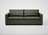 Palermo 4 Seater Sofa Leather Stonewash Vintage Green 278 / Walnut