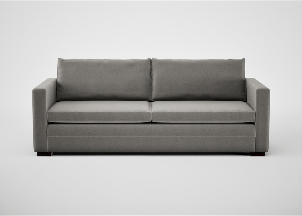 Palermo 4 Seater Sofa Nobilis Velvet Dolphin / Black
