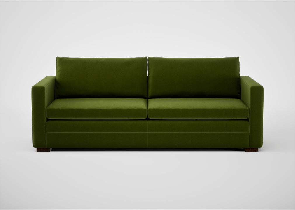 Palermo 4 Seater Sofa Nobilis Velvet Leaf / Walnut