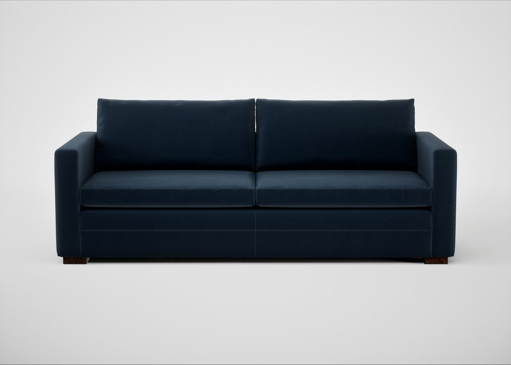 Palermo 4 Seater Sofa Nobilis Velvet Night / Walnut