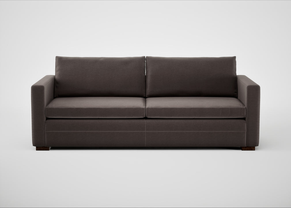 Palermo 4 Seater Sofa Nobilis Velvet Sable / Walnut