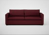 Palermo 4 Seater Sofa St Moritz Wool Red / Walnut and Brass