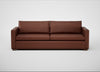 Palermo 5 Seater Sofa Leather Grain Dark Brown 068 / Walnut and Brass