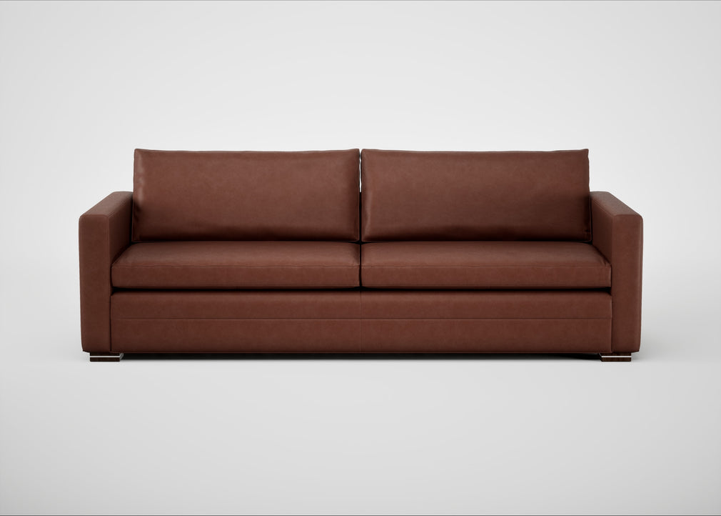 Palermo 5 Seater Sofa Leather Grain Dark Brown 068 / Walnut