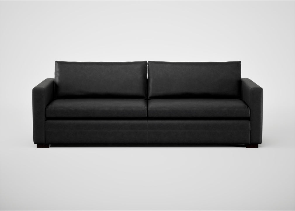 Palermo 5 Seater Sofa Leather Grain Graphite 063 / Black