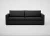Palermo 5 Seater Sofa Leather Grain Graphite 063 / Walnut and Brass
