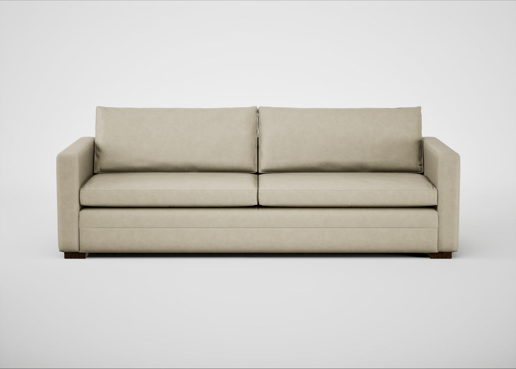 Palermo 5 Seater Sofa Leather Grain Storm 006 / Walnut