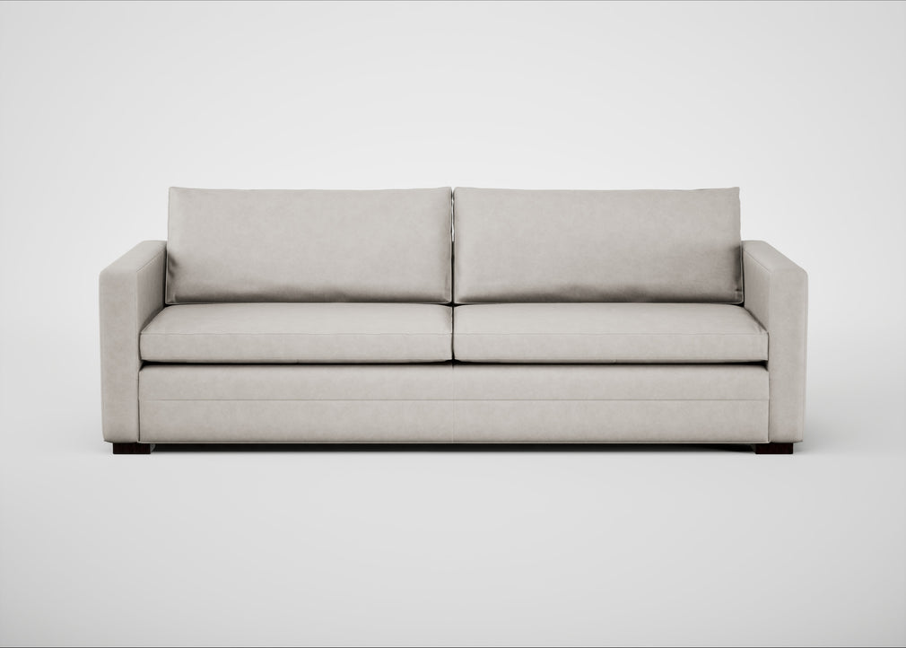 Palermo 5 Seater Sofa Leather Grain White 000 / Black