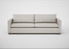 Palermo 5 Seater Sofa Leather Grain White 000 / Walnut and Brass