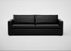 Palermo 5 Seater Sofa Leather Stonewash Black 263 / Black