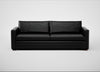 Palermo 5 Seater Sofa Leather Stonewash Black 263 / Walnut