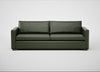 Palermo 5 Seater Sofa Leather Stonewash Vintage Green 278 / Walnut and Brass