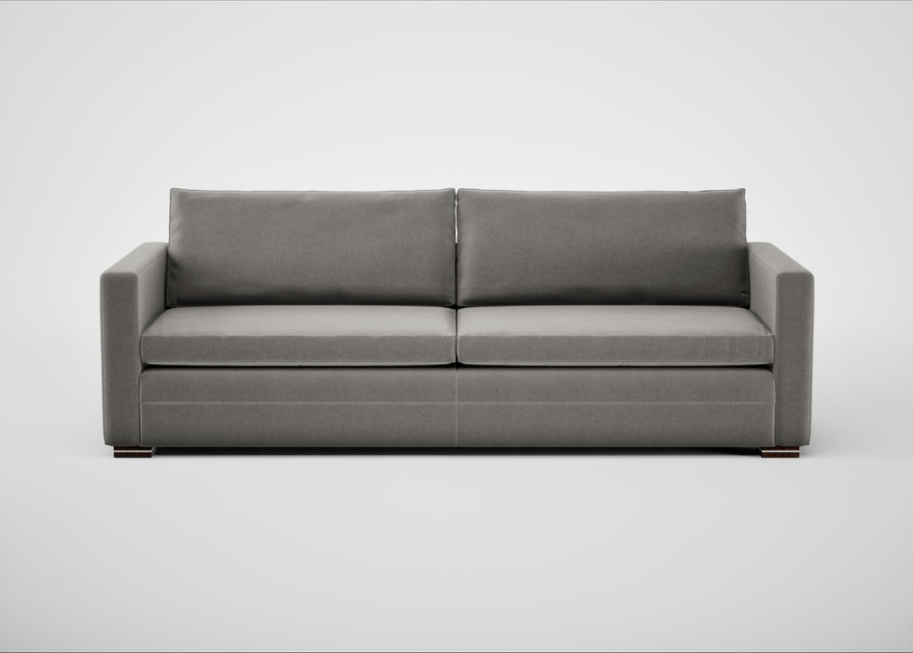 Palermo 5 Seater Sofa Nobilis Velvet Dolphin / Walnut