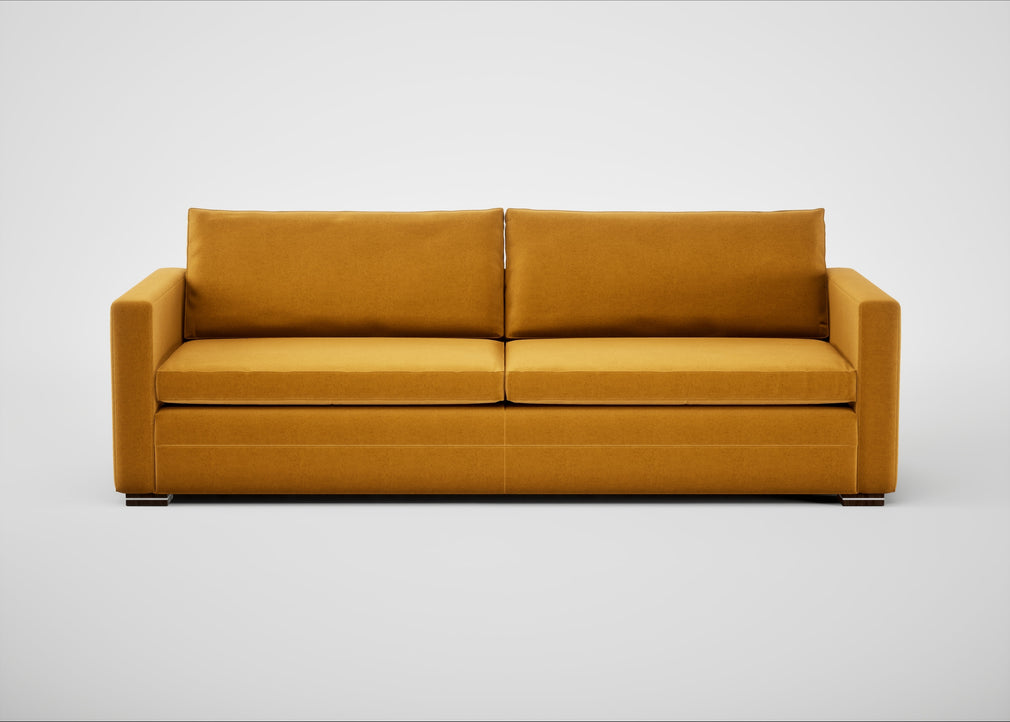Palermo 5 Seater Sofa Nobilis Velvet Mustard / Walnut