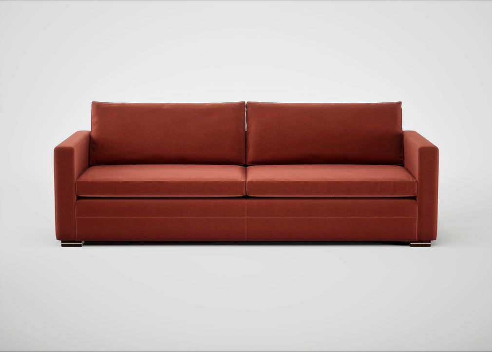 Palermo 5 Seater Sofa Nobilis Velvet Rust / Walnut