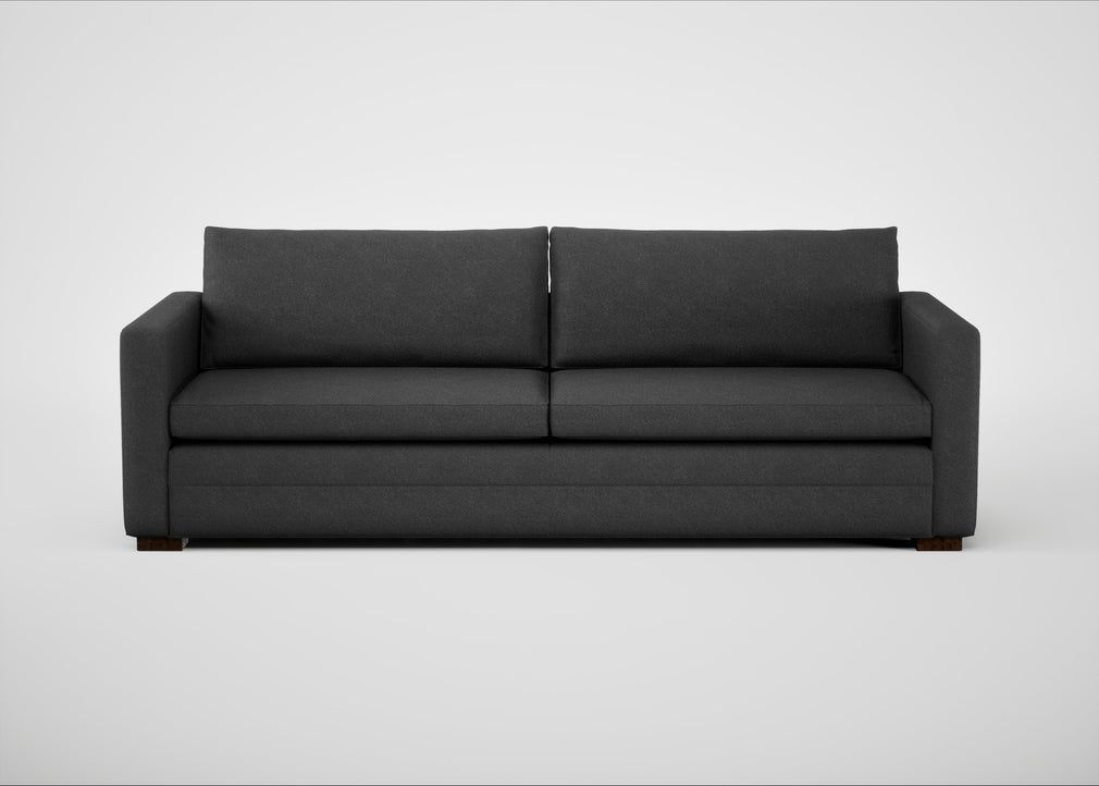 Palermo 5 Seater Sofa St Moritz Wool Grey / Walnut