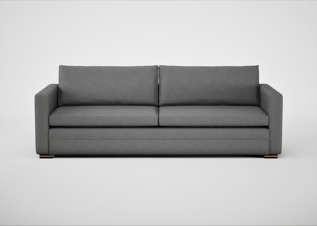 Palermo 5 Seater Sofa St Moritz Wool Light Grey / Walnut