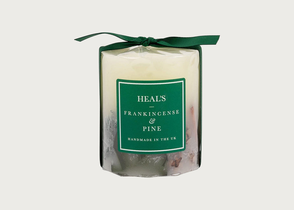 Woodnotes Frankincense & Pine Scented Botanical Short Pillar Candle