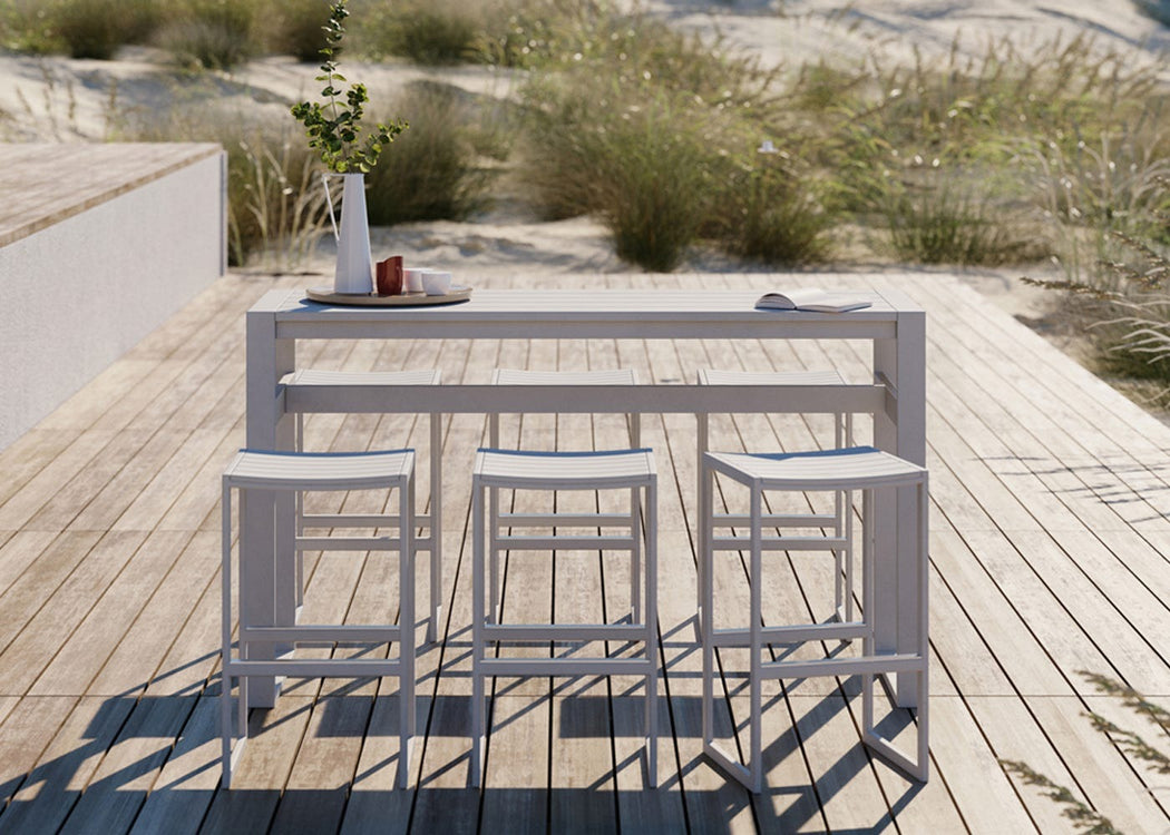 Eos Outdoor Rectangular Bar Table Black