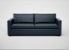 Palermo 4 Seater Sofa Leather Stonewash Navy Blue 279 / Black