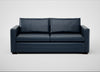 Palermo 3 Seater Sofa Leather Stonewash Navy Blue 279 / Black