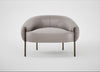 Isola Armchair Daino Leather Elephant / Bronze