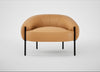 Isola Armchair Daino Leather Parchment / Black