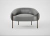 Isola Armchair Daino Leather Steel / Bronze
