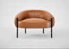 Isola Armchair Daino Leather Treacle / Black