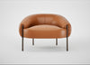 Isola Armchair Daino Leather Treacle / Bronze